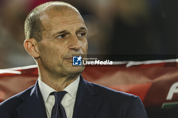 2024-05-15 - Juventus' Italian coach Massimiliano Allegri looks during the Italian Cup final football match between Atalanta and Juventus at Stadio Olimpico on May 15,2024 in Rome, Italy. - FINAL - JUVENTUS FC VS ATALANTA BC - ITALIAN CUP - SOCCER