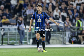 2024-05-15 - Atalanta's Albanian defender Berat Djimsiti controls the ball during the Italian Cup final football match between Atalanta and Juventus at Stadio Olimpico on May 15,2024 in Rome, Italy. - FINAL - JUVENTUS FC VS ATALANTA BC - ITALIAN CUP - SOCCER