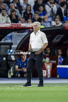 2024-05-15 - Atalanta's Italian coach Gian Piero Gasperini looks during the Italian Cup final football match between Atalanta and Juventus at Stadio Olimpico on May 15,2024 in Rome, Italy. - FINAL - JUVENTUS FC VS ATALANTA BC - ITALIAN CUP - SOCCER