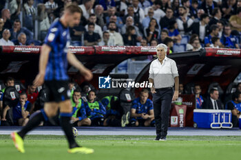 2024-05-15 - Atalanta's Italian coach Gian Piero Gasperini looks during the Italian Cup final football match between Atalanta and Juventus at Stadio Olimpico on May 15,2024 in Rome, Italy. - FINAL - JUVENTUS FC VS ATALANTA BC - ITALIAN CUP - SOCCER