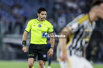 2024-05-15 - Italian Referee Fabio Maresca during the Italian Cup final football match between Atalanta and Juventus at Stadio Olimpico on May 15,2024 in Rome, Italy. - FINAL - JUVENTUS FC VS ATALANTA BC - ITALIAN CUP - SOCCER