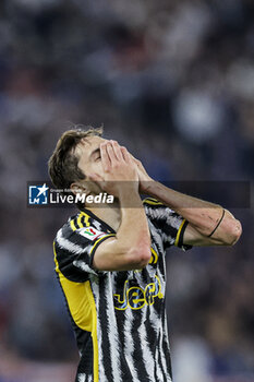 2024-05-15 - Juventus' Italian forward Federico Chiesa looks dejected during the Italian Cup final football match between Atalanta and Juventus at Stadio Olimpico on May 15,2024 in Rome, Italy. - FINAL - JUVENTUS FC VS ATALANTA BC - ITALIAN CUP - SOCCER