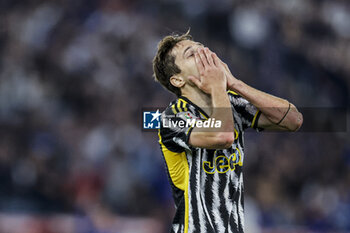 2024-05-15 - Juventus' Italian forward Federico Chiesa looks dejected during the Italian Cup final football match between Atalanta and Juventus at Stadio Olimpico on May 15,2024 in Rome, Italy. - FINAL - JUVENTUS FC VS ATALANTA BC - ITALIAN CUP - SOCCER