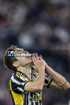 2024-05-15 - Juventus' Italian forward Federico Chiesa looks dejected during the Italian Cup final football match between Atalanta and Juventus at Stadio Olimpico on May 15,2024 in Rome, Italy. - FINAL - JUVENTUS FC VS ATALANTA BC - ITALIAN CUP - SOCCER