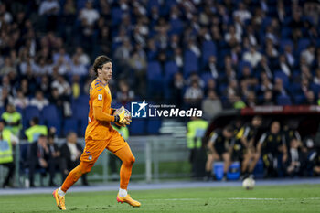 2024-05-15 - Atalanta's Italian goalkeeper Marco Carnesecchi controls the ball during the Italian Cup final football match between Atalanta and Juventus at Stadio Olimpico on May 15,2024 in Rome, Italy. - FINAL - JUVENTUS FC VS ATALANTA BC - ITALIAN CUP - SOCCER