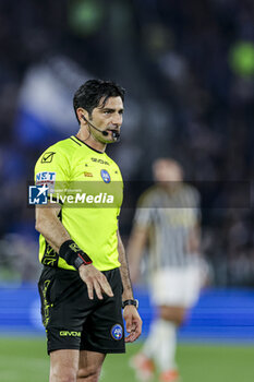 2024-05-15 - Italian Referee Fabio Maresca during the Italian Cup final football match between Atalanta and Juventus at Stadio Olimpico on May 15,2024 in Rome, Italy. - FINAL - JUVENTUS FC VS ATALANTA BC - ITALIAN CUP - SOCCER