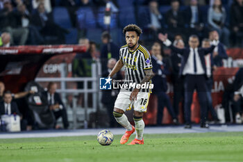 2024-05-15 - Juventus' American midfielder Weston McKennie controls the ball during the Italian Cup final football match between Atalanta and Juventus at Stadio Olimpico on May 15,2024 in Rome, Italy. - FINAL - JUVENTUS FC VS ATALANTA BC - ITALIAN CUP - SOCCER