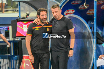 2024-08-10 - Catanzaro's Head Coach Fabio Caserta
 and Empoli's Head Coach Roberto D'Aversa - EMPOLI FC VS US CATANZARO - ITALIAN CUP - SOCCER