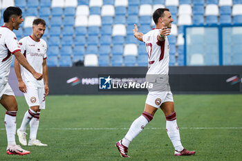 2024-08-09 - Enrico Baldini (Cittadella) celebrates after scoring the gol of 1-1 - US SASSUOLO VS AS CITTADELLA - ITALIAN CUP - SOCCER