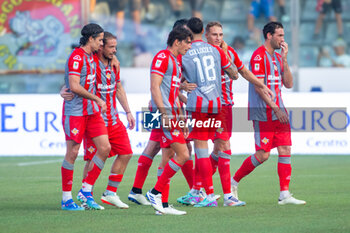 2024-08-10 - Cremonese celebrate score Cremonese - Bari - Coppa Italia Frecciarossa 10 august 2024 - US CREMONESE VS SS BARI - ITALIAN CUP - SOCCER