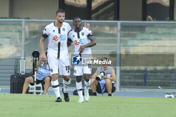 2024-08-10 - Augustus Kargbo of Cesena FC celebrates after scoring during Hellas Verona FC vs Cesena FC, round of 32° Coppa Italia Frecciarossa 2024-25, at MarcAntonio Bentegodi stadium in Verona (VR), Italy, on August 10, 2024. - HELLAS VERONA FC VS CESENA FC - ITALIAN CUP - SOCCER