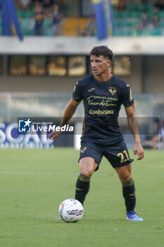 2024-08-10 - Dani Silva of Hellas Verona FC play the ball during Hellas Verona FC vs Cesena FC, round of 32° Coppa Italia Frecciarossa 2024-25, at MarcAntonio Bentegodi stadium in Verona (VR), Italy, on August 10, 2024. - HELLAS VERONA FC VS CESENA FC - ITALIAN CUP - SOCCER