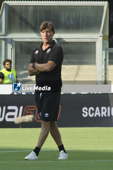 2024-08-10 - Michele Mignani Head Coach of Cesena FC during Hellas Verona FC vs Cesena FC, round of 32° Coppa Italia Frecciarossa 2024-25, at MarcAntonio Bentegodi stadium in Verona (VR), Italy, on August 10, 2024. - HELLAS VERONA FC VS CESENA FC - ITALIAN CUP - SOCCER