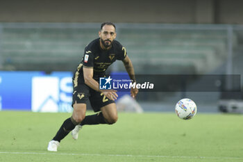 2024-08-10 - Grigoris Kastanos  of Hellas Verona FC play the ball during Hellas Verona FC vs Cesena FC, round of 32° Coppa Italia Frecciarossa 2024-25, at MarcAntonio Bentegodi stadium in Verona (VR), Italy, on August 10, 2024. - HELLAS VERONA FC VS CESENA FC - ITALIAN CUP - SOCCER