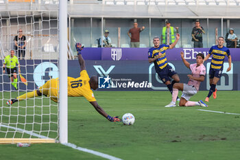 2024-08-11 - Valentin Mihaila (Parma Calcio) kicks the ball - PARMA CALCIO VS PALERMO FC - ITALIAN CUP - SOCCER