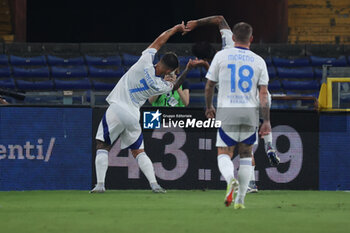 2024-08-11 - Coppa Italia, Italian Cup, Stadio Ferraris, Genova, 11-08-2024, Sampdoria-Como, in the photo: exultation Como Strefezza and Cutrone - UC SAMPDORIA VS COMO 1907 - ITALIAN CUP - SOCCER