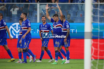 2024-08-11 - Coppa Italia, Italian Cup, Stadio Ferraris, Genova, 11-08-2024, Sampdoria-Como, in the photo: exultation Ioannou - UC SAMPDORIA VS COMO 1907 - ITALIAN CUP - SOCCER