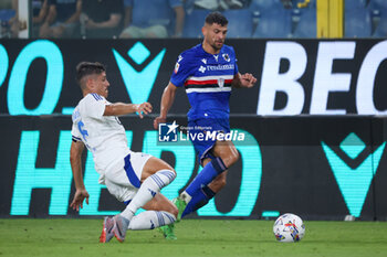 2024-08-11 - Coppa Italia, Italian Cup, Stadio Ferraris, Genova, 11-08-2024, Sampdoria-Como, in the photo: Iovine and Ioannou - UC SAMPDORIA VS COMO 1907 - ITALIAN CUP - SOCCER