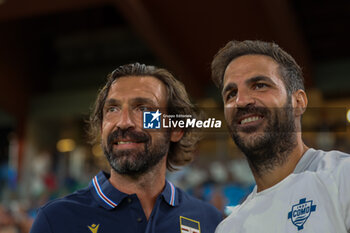 2024-08-11 - Coppa Italia, Italian Cup, Stadio Ferraris, Genova, 11-08-2024, Sampdoria-Como, in the photo: Pirlo and Fabregas - UC SAMPDORIA VS COMO 1907 - ITALIAN CUP - SOCCER