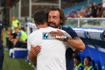 2024-08-11 - Coppa Italia, Italian Cup, Stadio Ferraris, Genova, 11-08-2024, Sampdoria-Como, in the photo: Pirlo and Fabregas - UC SAMPDORIA VS COMO 1907 - ITALIAN CUP - SOCCER