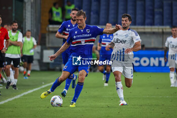 2024-08-11 - Coppa Italia, Italian Cup, Stadio Ferraris, Genova, 11-08-2024, Sampdoria-Como, in the photo: Romagnoli and Cutrone - UC SAMPDORIA VS COMO 1907 - ITALIAN CUP - SOCCER