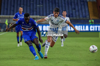 2024-08-11 - Coppa Italia, Italian Cup, Stadio Ferraris, Genova, 11-08-2024, Sampdoria-Como, in the photo: Vieira and Iovine - UC SAMPDORIA VS COMO 1907 - ITALIAN CUP - SOCCER