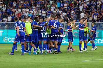 2024-08-11 - Coppa Italia, Italian Cup, Stadio Ferraris, Genova, 11-08-2024, Sampdoria-Como, in the photo: Sampdoria end match - UC SAMPDORIA VS COMO 1907 - ITALIAN CUP - SOCCER