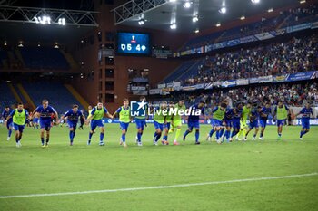 2024-08-11 - Coppa Italia, Italian Cup, Stadio Ferraris, Genova, 11-08-2024, Sampdoria-Como, in the photo: Sampdoria end match - UC SAMPDORIA VS COMO 1907 - ITALIAN CUP - SOCCER