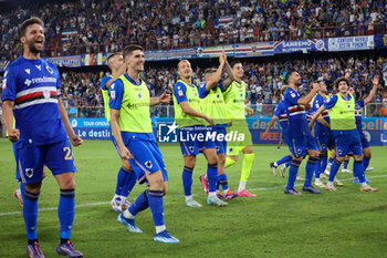 2024-08-11 - Coppa Italia, Italian Cup, Stadio Ferraris, Genova, 11-08-2024, Sampdoria-Como, in the photo: Sampdoria end match - UC SAMPDORIA VS COMO 1907 - ITALIAN CUP - SOCCER