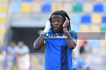 2024-08-12 - Evan Bouabre of Frosinone Calcio during the Frecciarossa Italian Cup round of 32 match between Frosinone Calcio vs Pisa Sporting Club at Benito Stirpe Stadium on August 12, 2024 in Frosinone, Italy. - FROSINONE CALCIO VS PISA SC - ITALIAN CUP - SOCCER