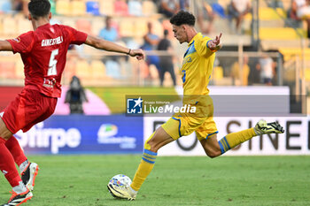 2024-08-12 - Marvin Cuni of Frosinone Calcio during the Frecciarossa Italian Cup round of 32 match between Frosinone Calcio vs Pisa Sporting Club at Benito Stirpe Stadium on August 12, 2024 in Frosinone, Italy. - FROSINONE CALCIO VS PISA SC - ITALIAN CUP - SOCCER