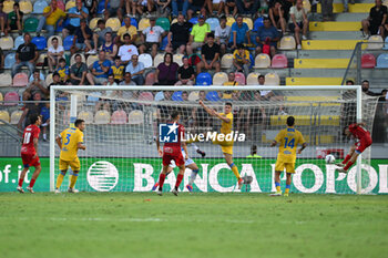 2024-08-12 - Alessandro Arena of Pisa Sporting Club scores the goal of 0-3 during the Frecciarossa Italian Cup round of 32 match between Frosinone Calcio vs Pisa Sporting Club at Benito Stirpe Stadium on August 12, 2024 in Frosinone, Italy. - FROSINONE CALCIO VS PISA SC - ITALIAN CUP - SOCCER