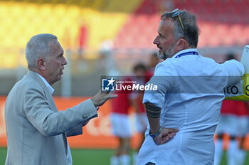 2024-08-12 - filippo piccoli president of Mantova 1911 speaking with sandro mencucci ad of Us Lecce - US LECCE VS MANTOVA 1911 - ITALIAN CUP - SOCCER