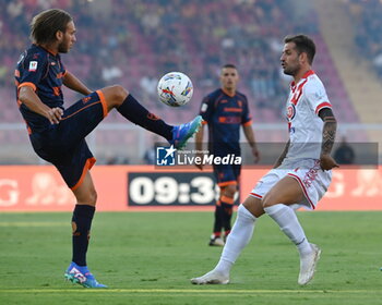 2024-08-12 - antonino Gallo (Lecce) and Mattia Aramu (Mantova) - US LECCE VS MANTOVA 1911 - ITALIAN CUP - SOCCER