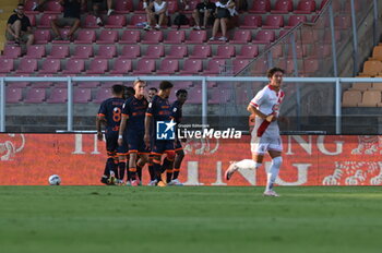 2024-08-12 - lecce celebrates the 1-0 - US LECCE VS MANTOVA 1911 - ITALIAN CUP - SOCCER