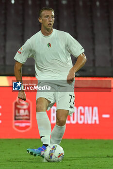 2024-08-12 - Nicolo Bertola of Spezia Calcio in action during the Soccer Italian Cup Freccia Rossa between US Salernitana 1919 vs Spezia Calcio at Arechi Stadium - US SALERNITANA VS SPEZIA CALCIO - ITALIAN CUP - SOCCER