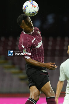 2024-08-12 - Yayah Kallon of US Salernitana 1919 in action during the Soccer Italian Cup Freccia Rossa between US Salernitana 1919 vs Spezia Calcio at Arechi Stadium - US SALERNITANA VS SPEZIA CALCIO - ITALIAN CUP - SOCCER