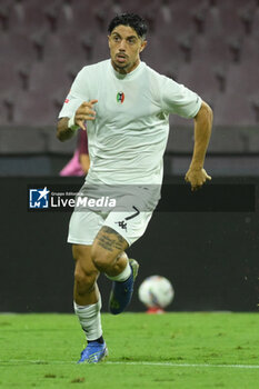 2024-08-12 - Salvatore Elia of Spezia Calcio in action during the Soccer Italian Cup Freccia Rossa between US Salernitana 1919 vs Spezia Calcio at Arechi Stadium - US SALERNITANA VS SPEZIA CALCIO - ITALIAN CUP - SOCCER