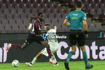 2024-08-12 - Adam Nagy of Spezia Calcio competes for the ball with Boulaye Dia of US Salernitana 1919 during the Soccer Italian Cup Freccia Rossa between US Salernitana 1919 vs Spezia Calcio at Arechi Stadium - US SALERNITANA VS SPEZIA CALCIO - ITALIAN CUP - SOCCER