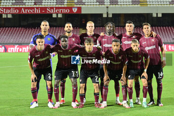 2024-08-12 - the formation of Salernitana during the Soccer Italian Cup Freccia Rossa between US Salernitana 1919 vs Spezia Calcio at Arechi Stadium - US SALERNITANA VS SPEZIA CALCIO - ITALIAN CUP - SOCCER