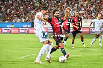 2024-08-12 - Sebastiano Luperto of Cagliari Calcio, Leonardo Cerri of Carrarese Calcio 1908 - CAGLIARI CALCIO VS CARRARESE CALCIO - ITALIAN CUP - SOCCER