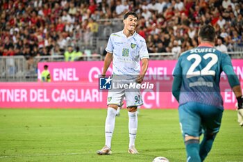 2024-08-12 - Leonardo Cerri of Carrarese Calcio 1908 - CAGLIARI CALCIO VS CARRARESE CALCIO - ITALIAN CUP - SOCCER