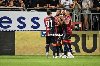 2024-08-12 - Leonardo Pavoletti of Cagliari Calcio, Esultanza, Joy After scoring goal, - CAGLIARI CALCIO VS CARRARESE CALCIO - ITALIAN CUP - SOCCER