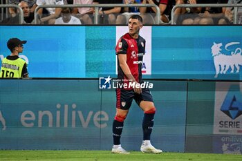 2024-08-12 - Roberto Piccoli of Cagliari Calcio - CAGLIARI CALCIO VS CARRARESE CALCIO - ITALIAN CUP - SOCCER