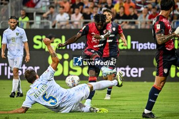 2024-08-12 - Kingstone Mutandwa of Cagliari Calcio - CAGLIARI CALCIO VS CARRARESE CALCIO - ITALIAN CUP - SOCCER