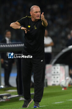 2024-08-10 - Pierpaolo Bisi coach of Modena FC gestures during the Soccer Italian Cup Freccia Rossa between SSC Napoli vs Modena FC at Diego Armando Maradona Stadium - SSC NAPOLI VS MODENA FC - ITALIAN CUP - SOCCER