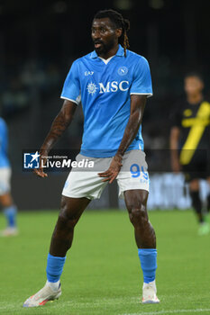 2024-08-10 - Zambo Anguissa of SSC Napoli gestures during the Soccer Italian Cup Freccia Rossa between SSC Napoli vs Modena FC at Diego Armando Maradona Stadium - SSC NAPOLI VS MODENA FC - ITALIAN CUP - SOCCER