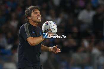 2024-08-10 - Antonio Conte of SSC Napoli gestures during the Soccer Italian Cup Freccia Rossa between SSC Napoli vs Modena FC at Diego Armando Maradona Stadium - SSC NAPOLI VS MODENA FC - ITALIAN CUP - SOCCER