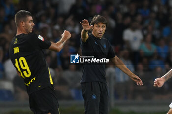 2024-08-10 - Antonio Conte of SSC Napoli gestures during the Soccer Italian Cup Freccia Rossa between SSC Napoli vs Modena FC at Diego Armando Maradona Stadium - SSC NAPOLI VS MODENA FC - ITALIAN CUP - SOCCER