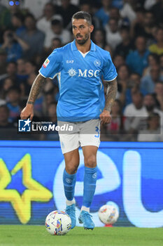 2024-08-10 - Leonardo Spianzzola of SSC Napoli in action during the Soccer Italian Cup Freccia Rossa between SSC Napoli vs Modena FC at Diego Armando Maradona Stadium - SSC NAPOLI VS MODENA FC - ITALIAN CUP - SOCCER